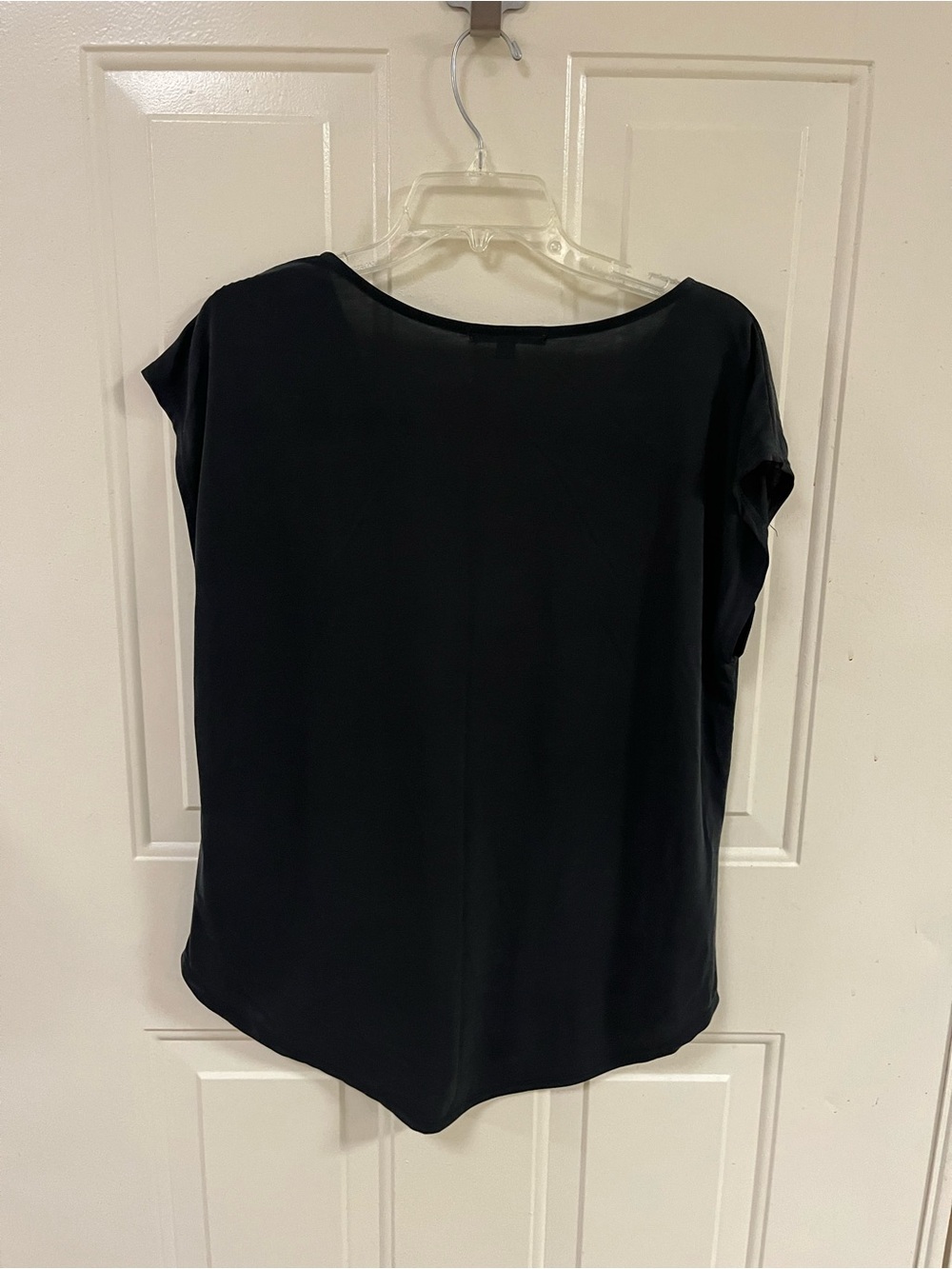 Green Envelops V-Neck Zip-Front Short Sleeve Blouse - Picture 5 of 5